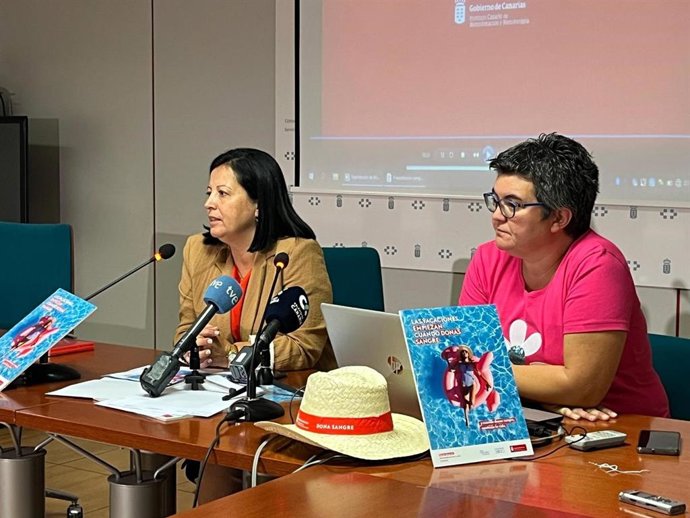 Rueda de prensa para presentar la campaña de verano de donación de sangre en Canarias