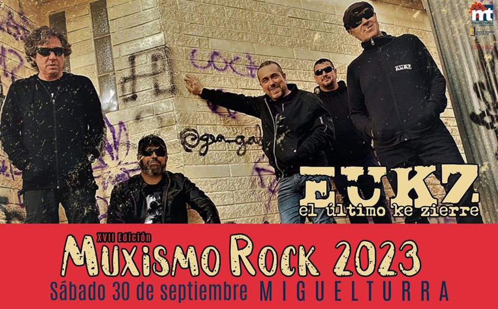 Cartel del grupo El Último ke Zierre en el Muxismo Rock 2023