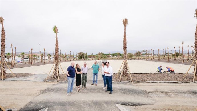 Estado de las obras en el delta del Andarax, en Almería capital