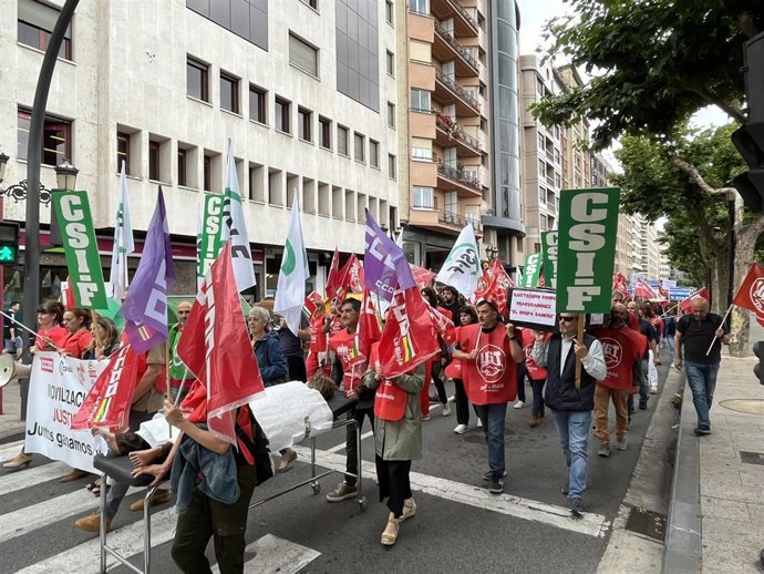 Manifestación por el centro de Logroño