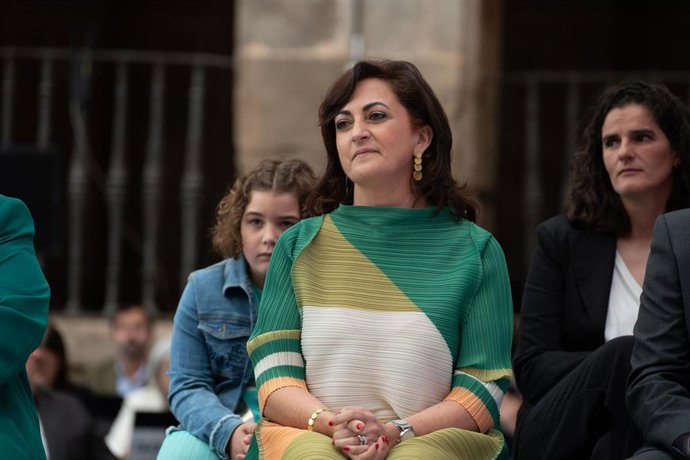 La presidenta del Gobierno de La Rioja en funciones, Concha Andreu durante el acto institucional del Día de La Rioja