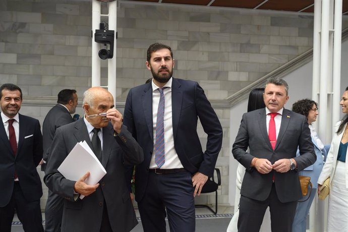 El presidente provincial de VOX en la Región, José Ángel Antelo, en la sesión constitutiva de la Asamblea