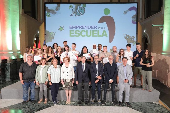 Entrega de los Premios Emprender en la Escuela en Aragón en su edición de 2023.