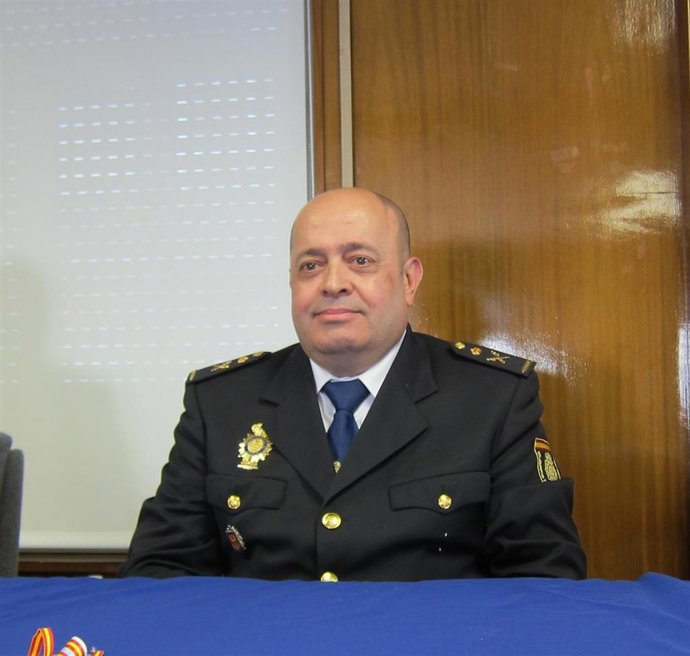 Archivo - El comisario Juan Carlos Hernández en su etapa como jefe de la Policía en Aragón