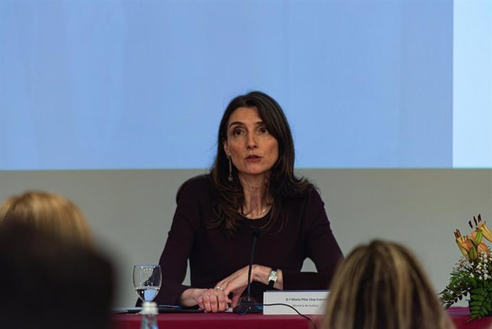 La ministra de Justicia, Pilar LLop durante el acto de clausura de las XXI Jornadas de Presidentes y Presidentas de las Audiencias Provinciales, en Pontevedra.