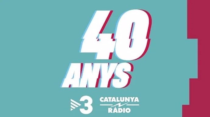 Cartell commemoratiu dels 40 anys de Catalunya Ràdio