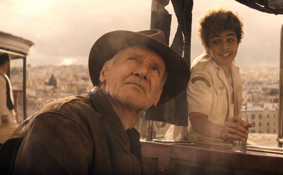 Harrison Ford en Indiana Jones y el Dial del Destino