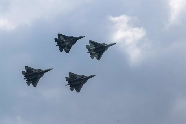 Archivo - Aviones de combate de la Fuerza Aérea de Rusia