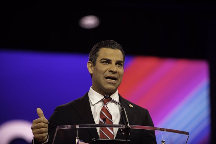 Archivo - March 3, 2023, Oxon Hill, Maryland, USA: March 3, 2023, Oxon Hill, MD: Miami Republican Mayor Francis Suarez speaks at CPAC-DC, an annual gathering of conservative donors and political activists in the Washington D.C. area.