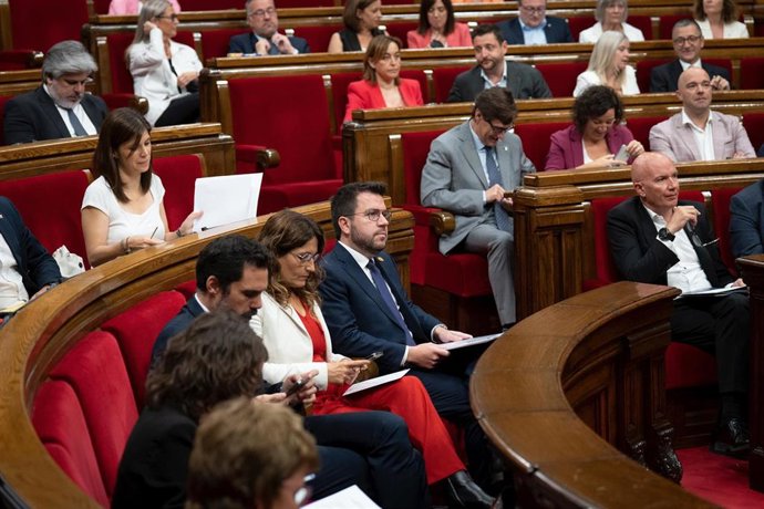 Vista general de una sesión de control al Govern, en el Parlament de Catalunya, a 14 de junio de 2023, en Barcelona, Catalunya (España).