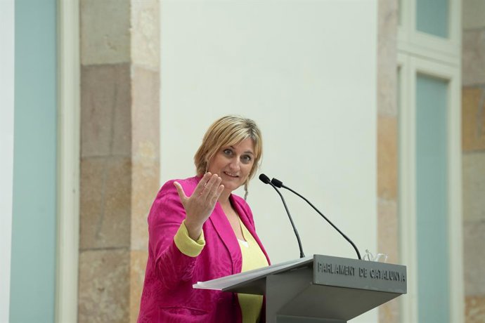 Archivo - La dirigent d'ERC i candidata a l'alcaldia d'Igualada, Alba Vergés