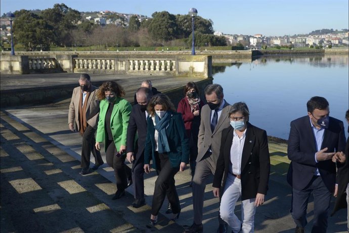 Archivo - Diversas autoridades visitaron las obras de dragado y el proyecto de regeneración de la Ría de O Burgo de Culleredo, en A Coruña
