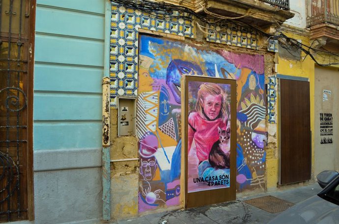 Intervención artística en el barrio del Cabanyal de Valncia