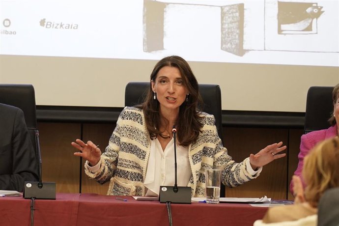La ministra de Justicia, Pilar Llop, interviene durante el 37 Congreso de la asociación judicial de Juezas y Jueces para la Democracia, en el Palacio de Justicia de Bilbao, a 15 de junio de 2023, en Bilbao, Vizcaya, Euskadi (España). El congreso se des
