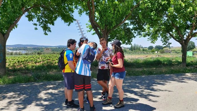 Estudiantes de La vereda de la Pobla de Vallbona