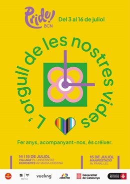 Cartell de l'edició 2023 del Pride! Barcelona