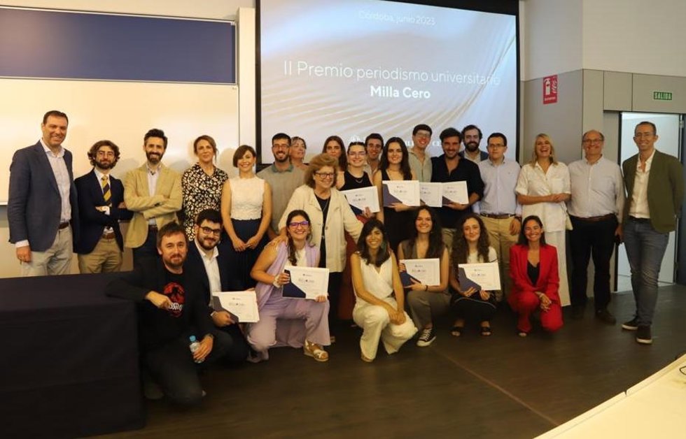Acto de entrega de los los II Premios Universitarios de Periodismo Milla Cero.