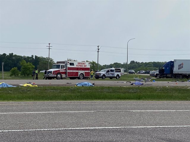 Accidente en Carberry, Manitoba (Canadá).