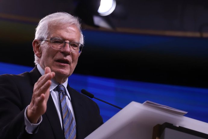 Archivo - January 24, 2022, Brussels, Belgium: European Union foreign policy chief JOSEP BORRELL speaks at a news conference following the Foreign Affairs Council meeting at the EU Council headquarters. Foreign ministers of the EU discussed the politica