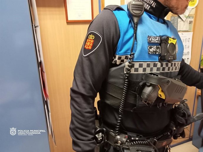 Agentes de la Policía Municipal de Pamplona.