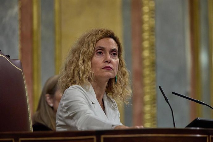 Archivo - La presidenta del Congreso de los Diputados, Meritxell Batet, en una sesión plenaria en el Congreso de los Diputados.