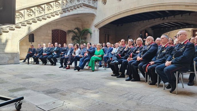 El acto de conmemoración de los 40 años de la creación del cuerpo de Mossos d'Esquadra.