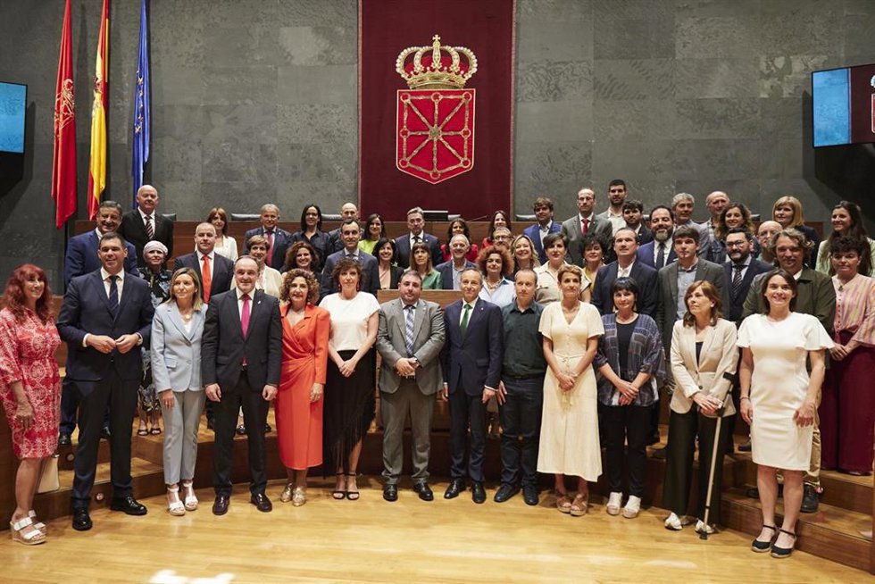 Sesión constitutiva del Parlamento de Navarra tras las elecciones del 28 de mayo.