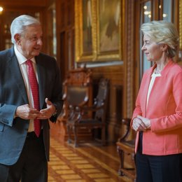El presidente de México, Andrés Manuel López Obrador, se reúne con la presidenta de la Comisión Europea, Ursula Von der Leyen