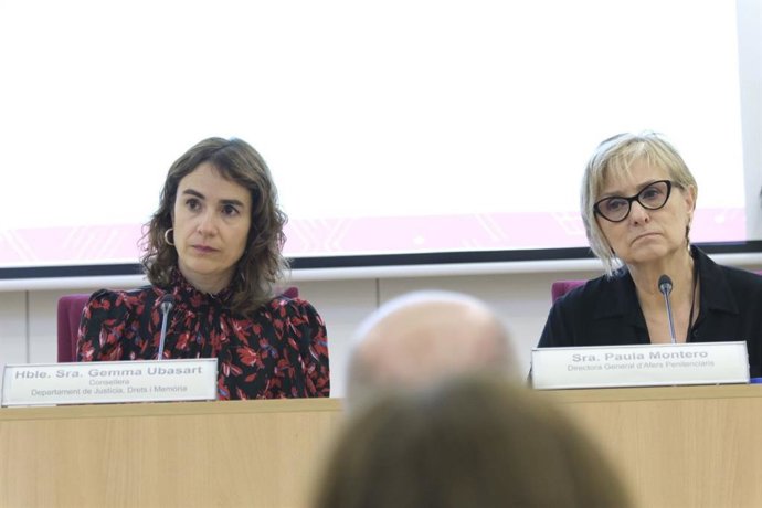 La consellera de Justicia, Derechos y Memoria de la Generalitat, Gemma Ubasart, durante la presentación de la encuesta