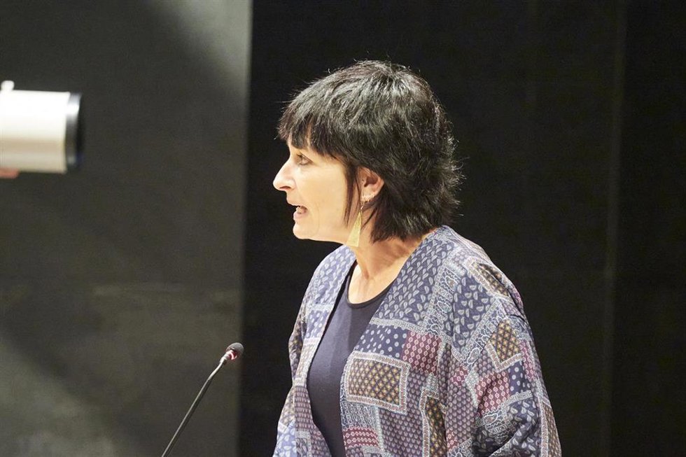 La cabeza de lista de EH Bildu al Parlamento de Navarra, Laura Aznal.