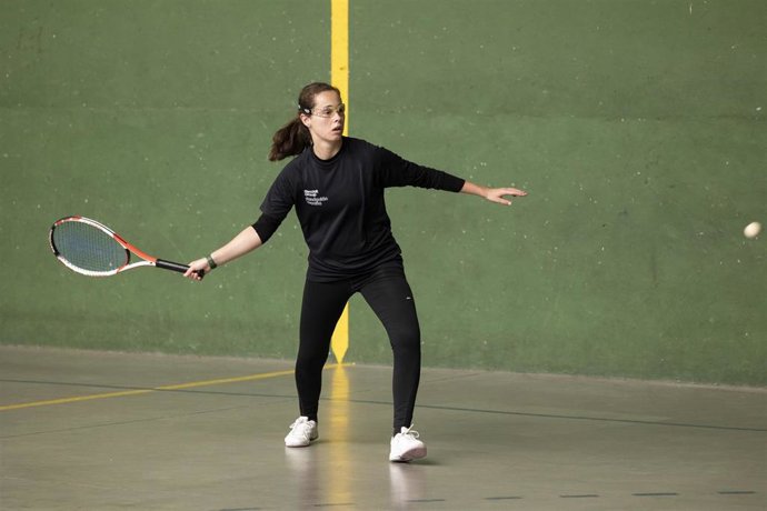 María Rodríguez durante un entrenamiento.