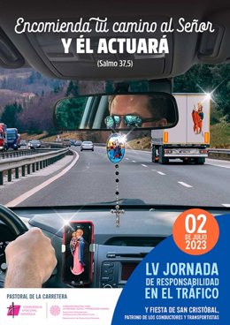 Cartel de la CEE por la Jornada de responsabilidad en el tráfico.