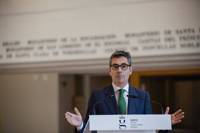 El ministro de la Presidencia, Relaciones con las Cortes y Memoria Democrática, Félix Bolaños, visita a la Galería de las Colecciones Reales de Patrimonio Nacional, a 16 de junio de 2023, en Madrid (España). La Galería de las Colecciones Reales, el proy