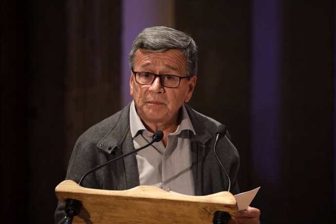 Archivo - March 10, 2023, Mexico City, Mexico: The head of the delegation of the National Liberation Army of Colombia, Pablo Beltran, at the closing of the ''Second cycle of negotiations of the peace talks between the Government of Colombia and the ELN 
