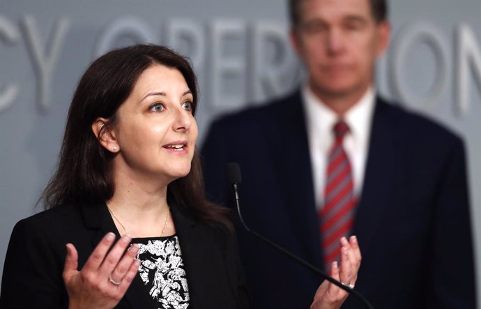 Archivo - May 26, 2020, Raleigh, NC, USA: Dr. Mandy Cohen, secretary of the state Department of Health and Human Services, speaks during a briefing on the coronavirus pandemic at the Emergency Operations Center in Raleigh, N.C., Tuesday, May 26, 2020.