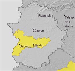 Alerta en Extremadura para el 17 de julio