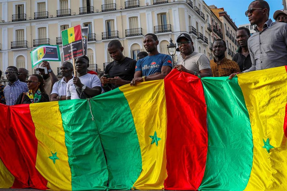 Manifestación en Madrid contra la violencia en Senegal