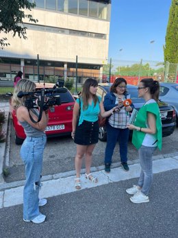La presidenta de Educación de CSIF Castilla y León, Isabel Madruga, acude a un instituto donde se desarrollan las oposiciones docentes