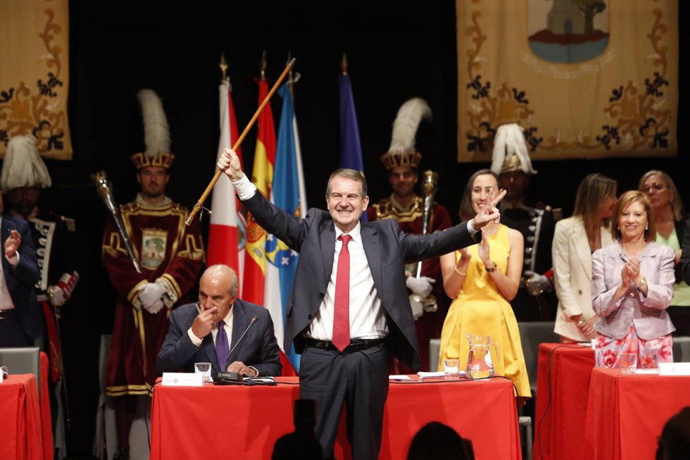 Abel Caballero, en el pleno de su investidura para un quinto mandato consecutivo, el 17 de junio de 2023.