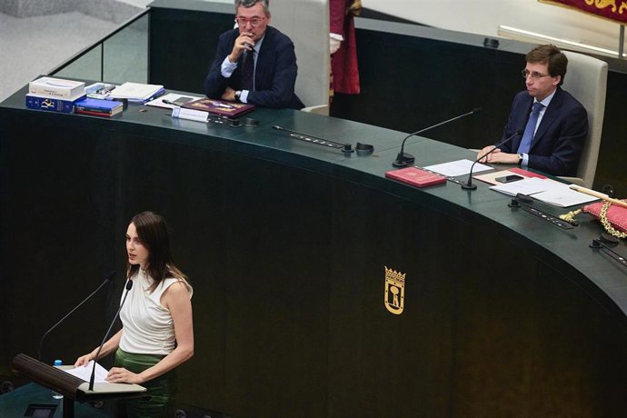 Portavoz de Más Madrid,  Rita Maestre interviene en la sesión de constitución del Ayuntamiento de Madrid 