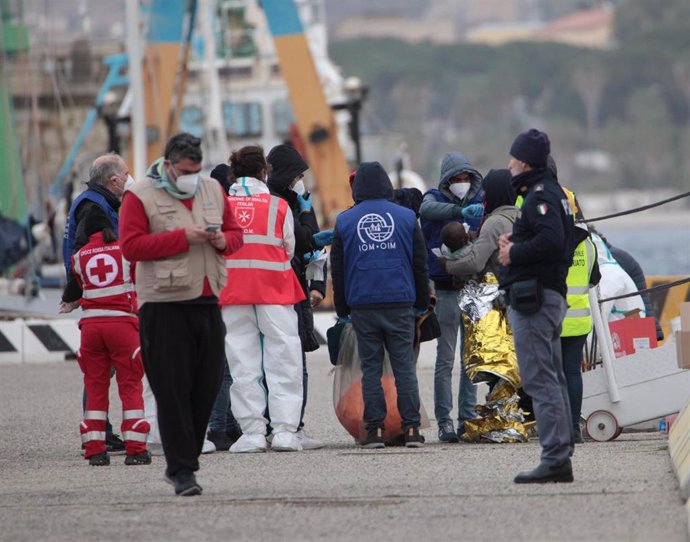 Archivo - Rescate de migrantes en Calabria (Italia) 