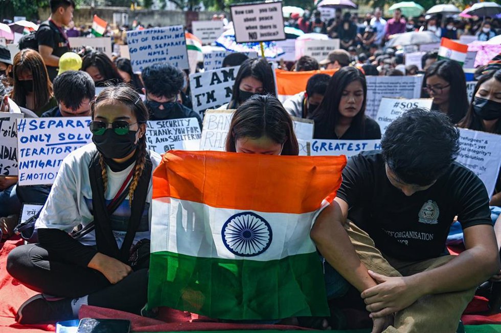 Protestas en Manipur (India)