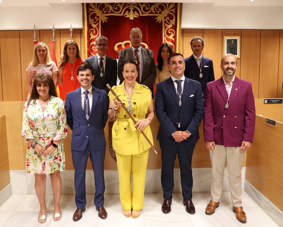 Concejales y alcaldesa de Sanse, Lucía Fernández