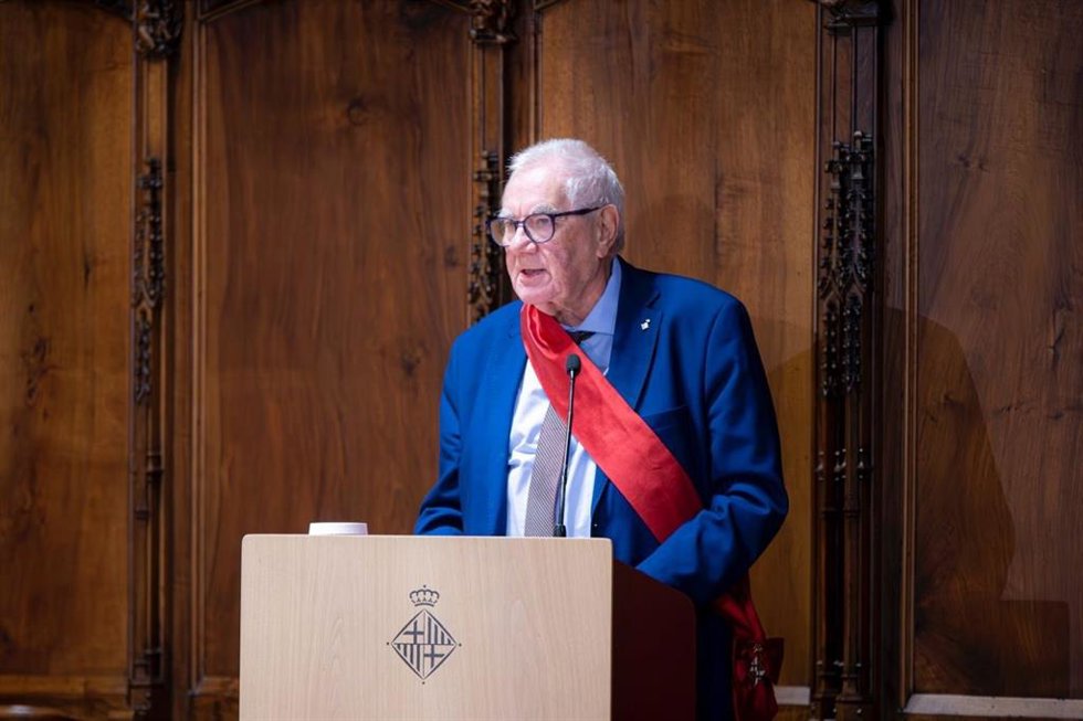 El líder del grupo municipal de ERC en Barcelona, Ernest Maragall, en el pleno de constitución del nuevo Ayuntamiento de Barcelona.