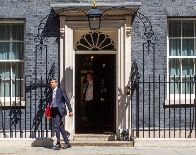 Rishi Sunak en el Número 10 de Downing Street