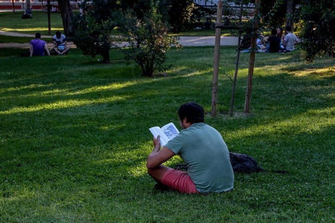 Archivo - Gente en un parque