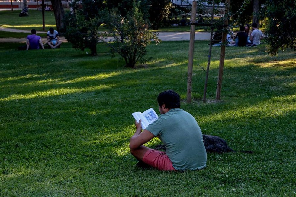 Archivo - Gente en un parque