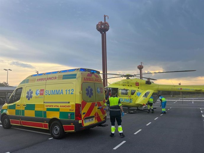 Accidente de tráfico en El Escorial. Summa 112