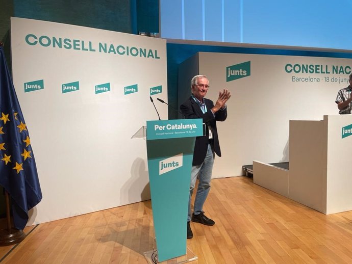 El líder de Trias per Barcelona a l'Ajuntament de la capital catalana, Xavier Trias, en el Consell Nacional de Junts