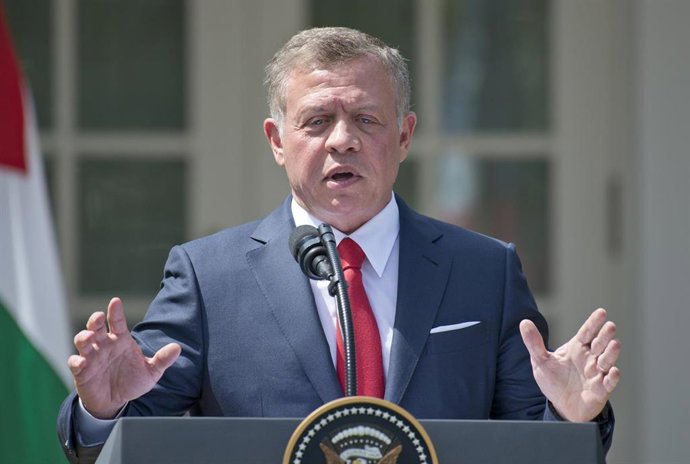 Archivo - El rey Abdalá II de Jordania